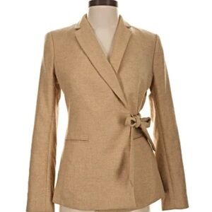 Banana Republic Tan Wrap Blazer with Side Tie